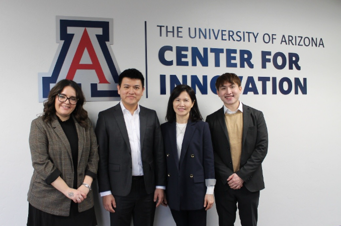 UACI Executive Director Casey Carrillo, JSEDM R&D Manager Tsung-Hsun "Tony" Yang, JSEDM President Winnie Chang and JSEDM Project Manager Johnny Yang 