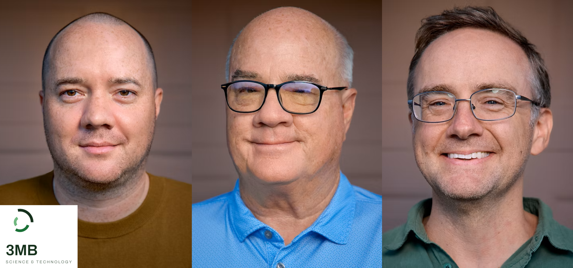 Founders of 3MB Science & Technology (left to right): Matt McArthur, Mark McArthur, and Ben Blehm